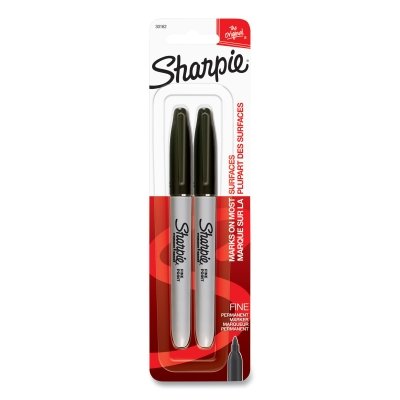 SHARPIE FINE BLACK 2/CARD